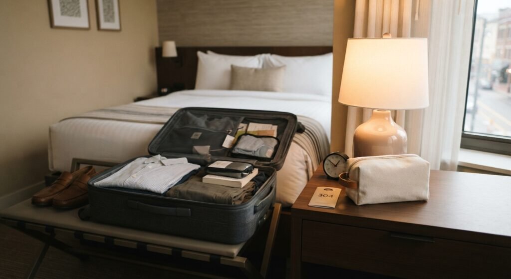 Packing essentials for a hotel stay vacation